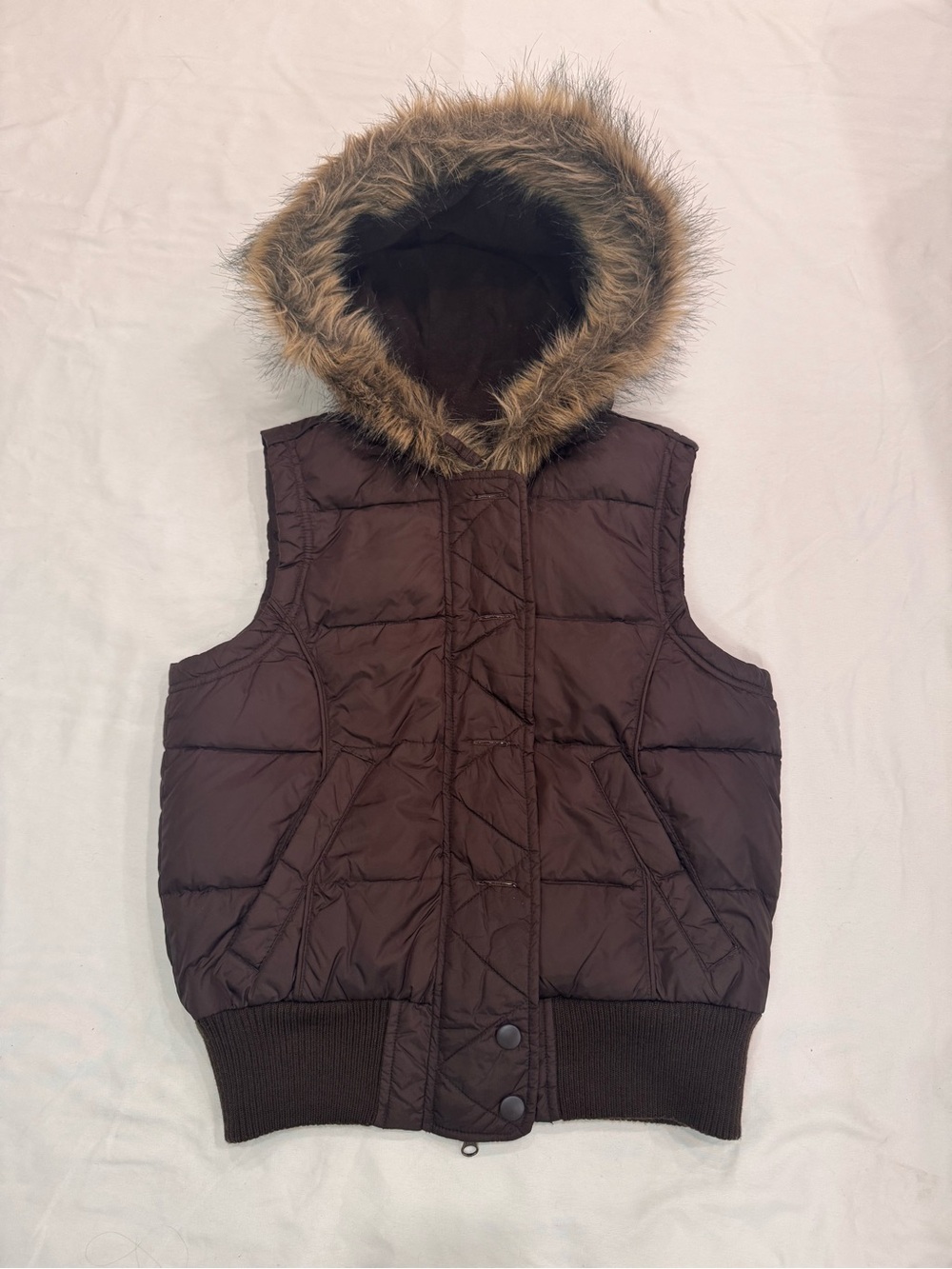 Jacob Connection Fur-Trim Puffer Vest